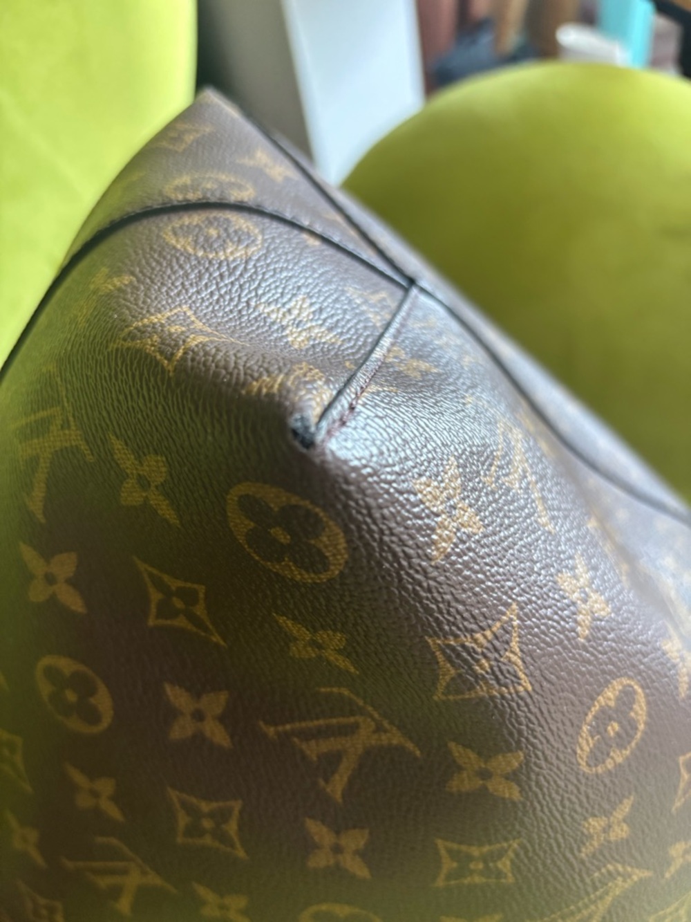 Louis Vuitton Monogram Flower Hobo with Burgundy Trim ~ Authentic - Picture 12 of 16